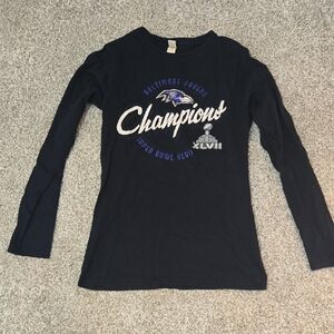 Gildan Women's Black Super Bowl Long Sleeve Tee